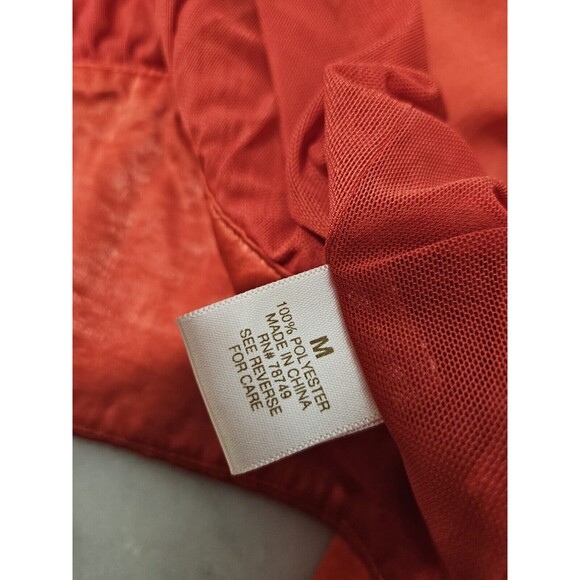 Arden B Women's Red Sheer Long Sleeve Wrap 100% Polyester Blouse Size Medium - Picture 9 of 9